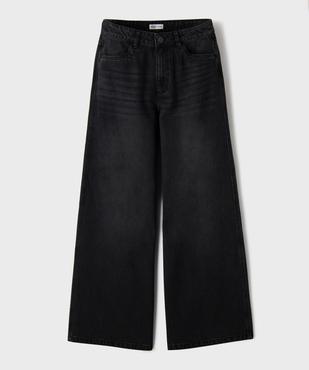 Jean wide leg en denim 100% coton fille vue1 - GEMO 4G FILLE - GEMO