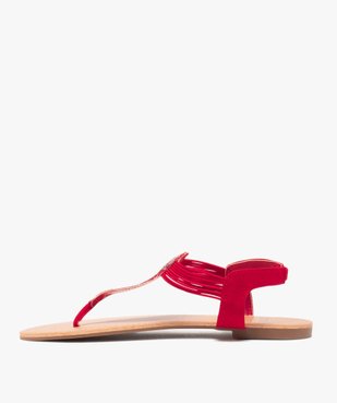 Sandales femme à entre-doigts brides élastiquées à strass vue3 - GEMO (CASUAL) - GEMO