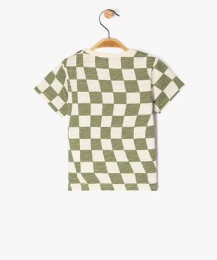 Tee-shirt manches courtes à carreaux fantaisie bébé garçon vue3 - GEMO(BEBE DEBT) - GEMO