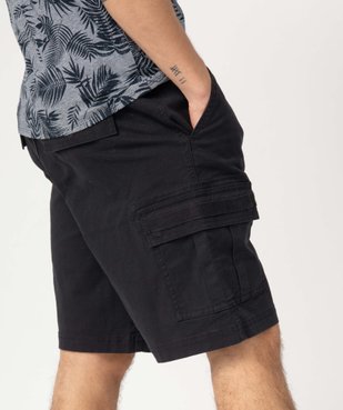Bermuda homme coupe cargo à taille élastiquée vue2 - GEMO (HOMME) - GEMO