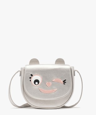 Sac besace demi-lune avec rabat brodé fille vue1 - GEMO (ENFANT) - GEMO