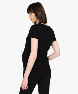 Tee-shirt de grossesse avec inscription en forme de cœur vue3 - GEMO (MATER) - GEMO