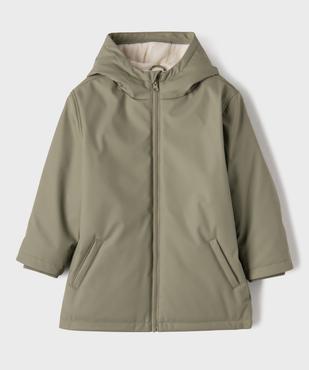 Manteau imperméable à capuche et doublure chaude garçon vue1 - GEMO 4G GARCON - GEMO