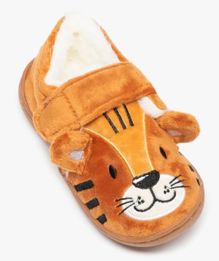 Chaussons garçon en forme de tigre fermeture scratch vue5 - GEMO (ENFANT) - GEMO