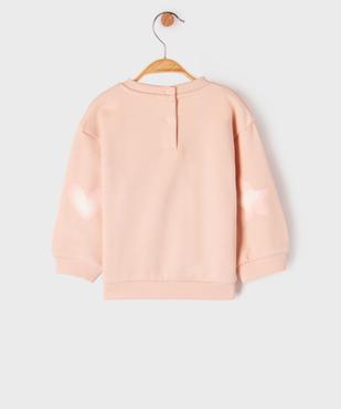 Sweat molletonné avec motifs bébé fille vue3 - GEMO 4G BEBE - GEMO