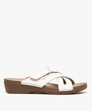 Mules confort à brides croisées scratch et talon compensé femme vue1 - G'FLEX GEMO FOR GOOD - GEMO