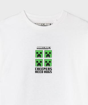 Tee-shirt manches courtes avec motif buste et dos garçon - Minecraft vue2 - MINECRAFT - GEMO