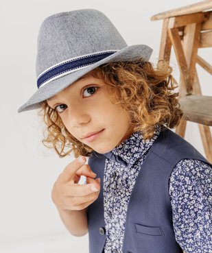 Chapeau garçon trilby chiné vue2 - GEMO (ENFANT) - GEMO