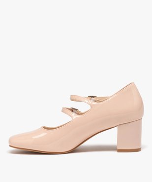 Escarpin verni avec double bride femme vue3 - GEMO(URBAIN) - GEMO