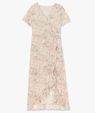 Robe femme à motifs fleuris et fines rayures brillantes vue4 - GEMO(FEMME PAP) - GEMO