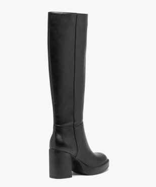 Bottes à talon haut dessus uni et à semelle plateforme vue4 - GEMO 4G FEMME - GEMO