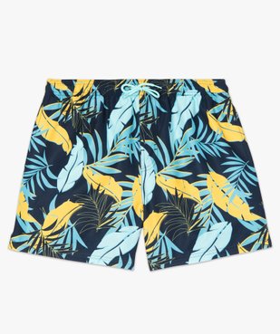 Short de bain homme motif feuillage multicolore vue4 - GEMO (PLAGE) - GEMO