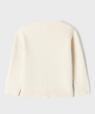 Gilet en grosse maille à col rond fille vue3 - GEMO (ENFANT) - GEMO