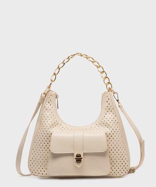 Sac à main ajouré à anse en chaîne dorée femme vue1 - GEMO (ACCESS) - GEMO