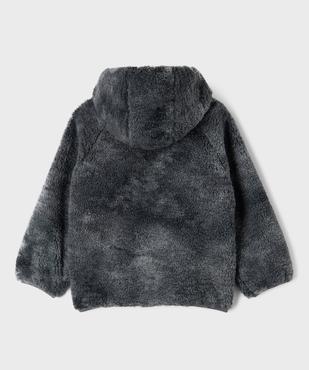 Blouson à capuche en sherpa doublé polaire garçon vue4 - GEMO (ENFANT) - GEMO