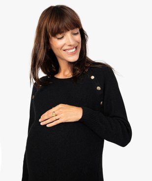 Robe femme spéciale grossesse avec col boutonné vue2 - GEMO C4G MATERN - GEMO