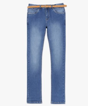 Jean femme coupe Regular avec ceinture amovible vue4 - GEMO(FEMME PAP) - GEMO
