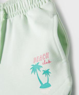 Short ample en maille French Terry fille vue2 - GEMO 4G FILLE - GEMO