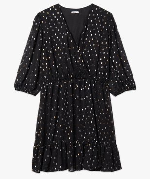 Robe femme à manches 3/4 avec motifs scintillants vue5 - GEMO (G TAILLE) - GEMO