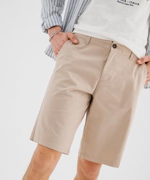 Bermuda chino coupe regular en coton stretch homme vue3 - GEMO (HOMME) - GEMO
