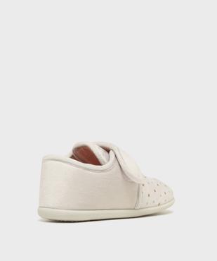 Chaussons en velours motifs danseuses fille vue4 - GEMO 4G FILLE - GEMO