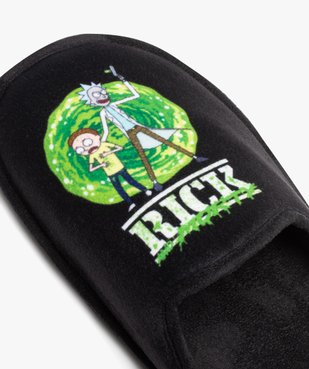 Chaussons homme mules plates en velours ras Rick and Morty vue6 - RICK ET MORTY - GEMO