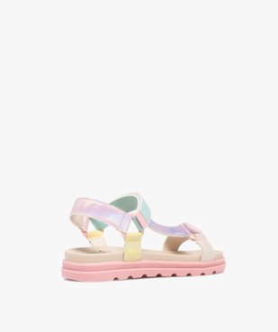 Sandales fille à brides vernies et à scratch vue4 - GEMO (ENFANT) - GEMO