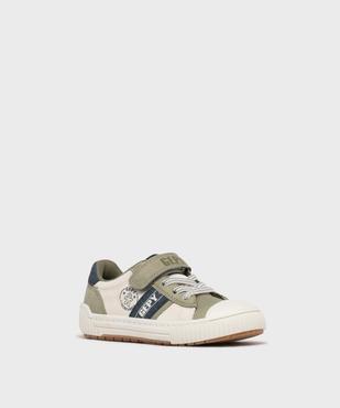 Baskets à scratch avec empiècements contrastants garçon - Gepy vue2 - GEPY - GEMO
