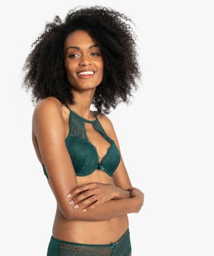 Soutien-gorge coqué avec décolleté dentelle vue1 - GEMO(HOMWR FEM) - GEMO