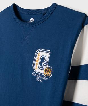 Tee-shirt manches longues look sport garçon - Camps United vue2 - CAMPS GEMO FOR GOOD - GEMO