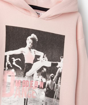 Sweat fille à capuche avec motif brillant vue2 - GEMO (ENFANT) - GEMO