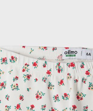 Cycliste en coton stretch fille vue2 - GEMO 4G FILLE - GEMO