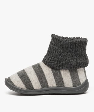 Chaussons bébé à rayures avec tige façon chaussettes vue3 - GEMO (ENFANT) - GEMO