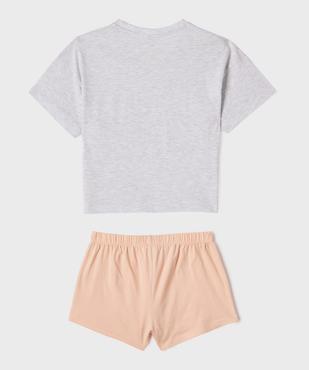 Pyjashort en jersey de coton imprimé haut loose fille - Kuromi  vue3 - HELLO KITTY - GEMO