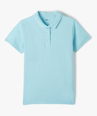 Polo à manches courtes en coton piqué fille vue1 - GEMO 4G FILLE - GEMO