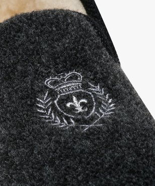 Chaussons homme forme charentaises brodés écusson vue6 - GEMO(HOMWR HOM) - GEMO