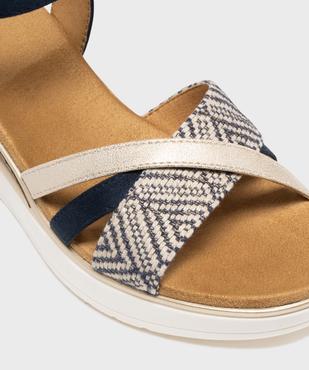 Sandales à talon compensé et brides multimatières femme vue6 - VALENTINA BALDA - GEMO