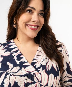 Blouse manches longues en viscose fleurie femme grande taille vue6 - GEMO (G TAILLE) - GEMO