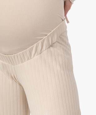 Pantalon de grossesse en maille côtelée vue2 - GEMO (MATER) - GEMO