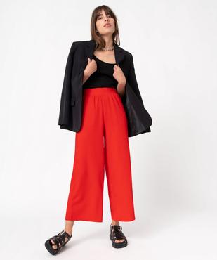 Pantacourt femme ample en maille texturée extensible vue5 - GEMO(FEMME PAP) - GEMO