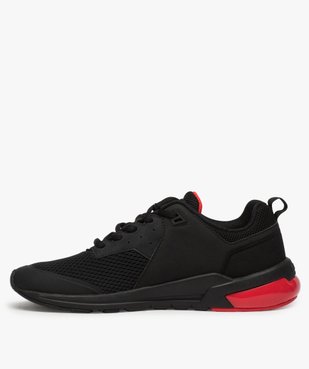 Baskets homme bi-matières colorées à lacets - Kappa vue3 - KAPPA - GEMO