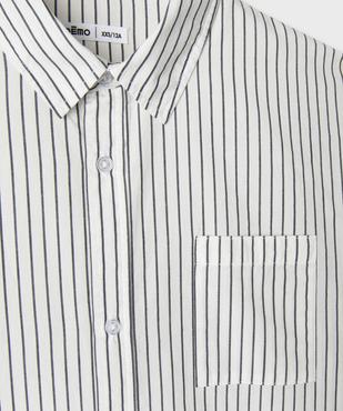 Chemise manches longues à rayures fille vue2 - GEMO (JUNIOR) - GEMO