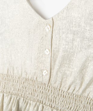 Robe de cérémonie aux reflets métallisés fille vue2 - GEMO (ENFANT) - GEMO