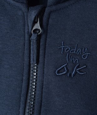 Sweat zippé molletonné à capuche bébé garçon vue2 - GEMO(BEBE DEBT) - GEMO