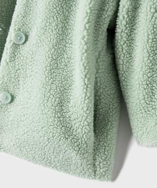 Manteau en sherpa fermeture boutons bébé fille vue4 - GEMO(BEBE DEBT) - GEMO