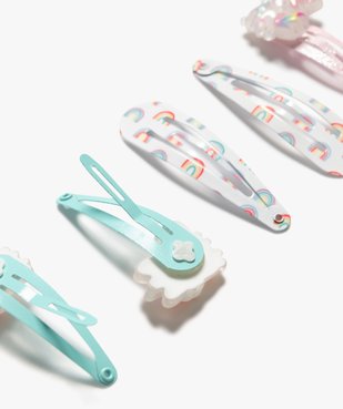 Pinces clic-clac pour les cheveux fille avec motifs fantaisie (lot de 6) vue2 - GEMO (ACCESS) - GEMO