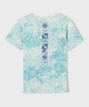 Tee-shirt manches courtes imprimé garçon - Minecraft vue5 - MINECRAFT - GEMO