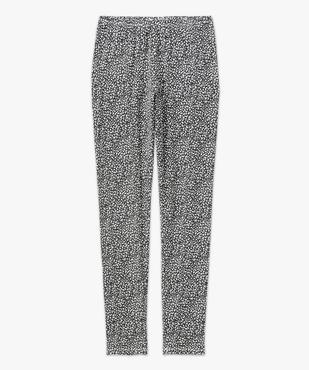 Legging imprimé en coton extensible femme vue4 - GEMO 4G FEMME - GEMO