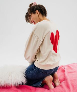 Sweat oversize avec manches froncées femme vue3 - GEMO(FEMME PAP) - GEMO