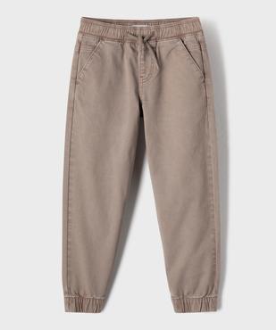 Pantalon jogger avec taille élastique ajustable garçon vue1 - GEMO (ENFANT) - GEMO